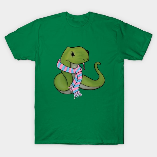 Trans Snake Mascot T-Shirt by sophiedesigns